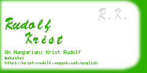 rudolf krist business card